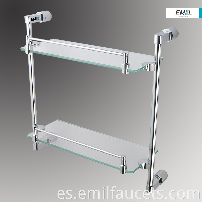 Bathroom glass shelf